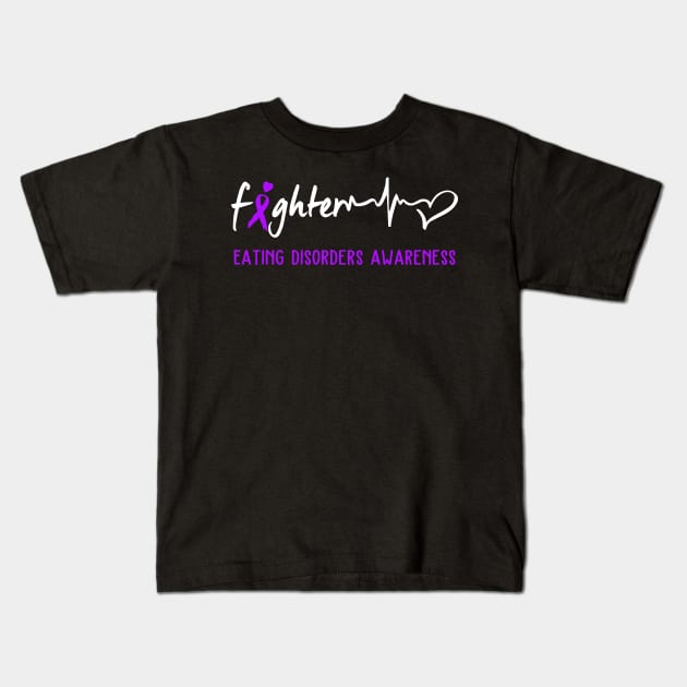 Eating disorders Awareness Support Eating disorders Fighter Gifts Kids T-Shirt by ThePassion99